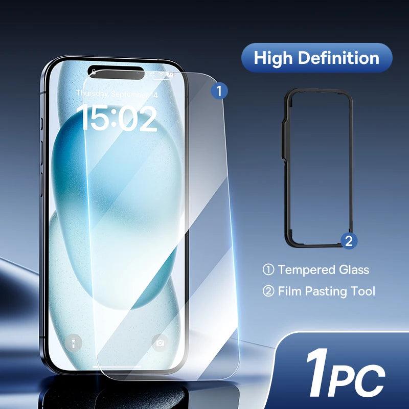 Baseus Tempered Glass for iPhone 16 Pro Max Plus Screen Protector for iPhone 15 14 13 12 11 Pro Max Clear Edge Anti-Peeping Film - MANDOTOS