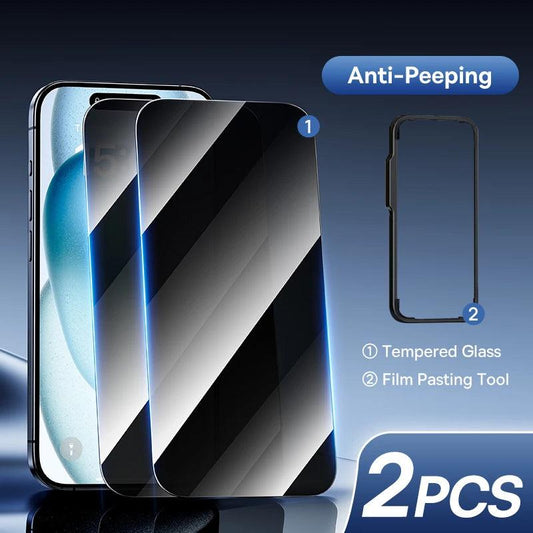 Baseus Tempered Glass for iPhone 16 Pro Max Plus Screen Protector for iPhone 15 14 13 12 11 Pro Max Clear Edge Anti-Peeping Film - MANDOTOS