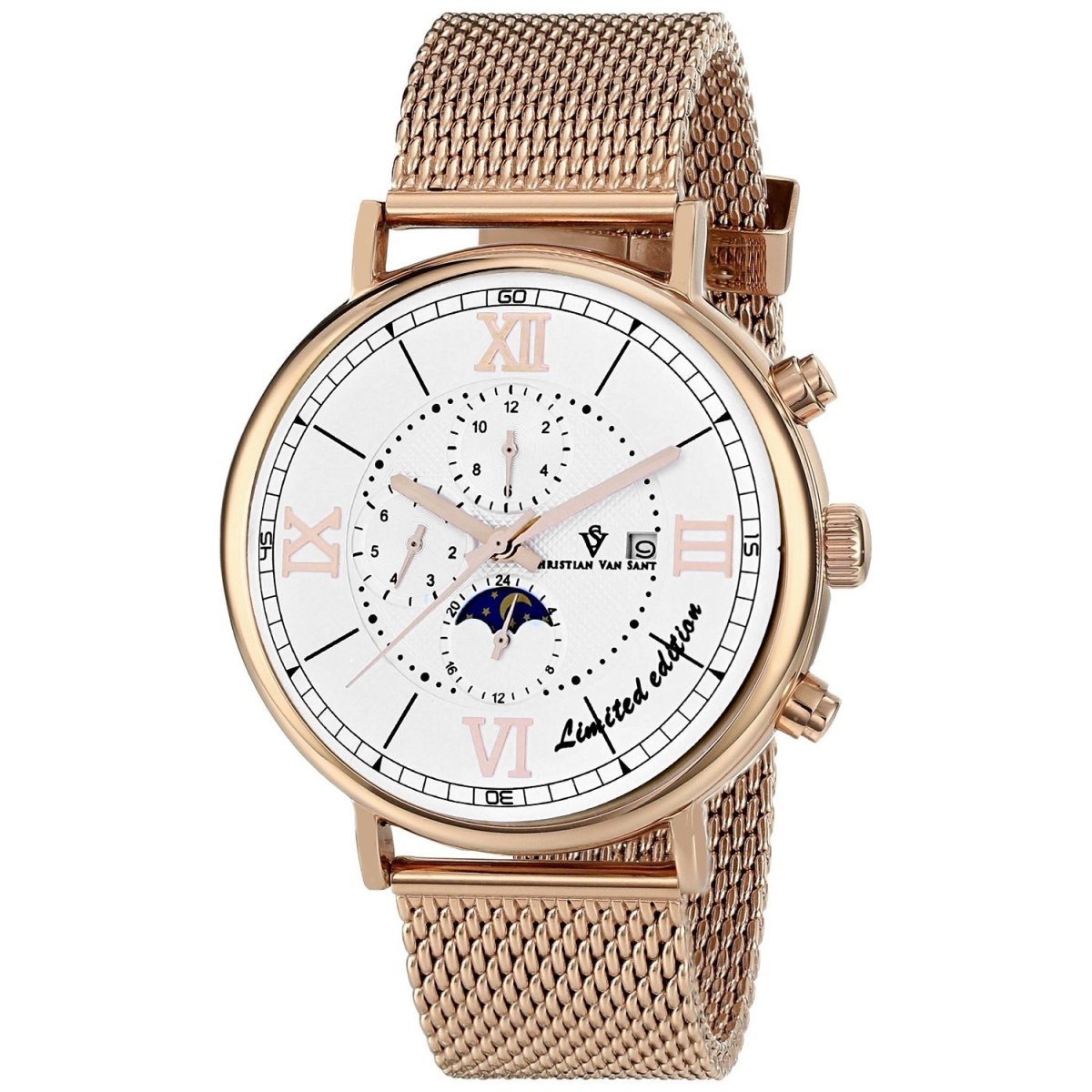 Christian Van Sant Men's Somptueuse LTD limited-edition watch, Bids.com, showcasing a sleek design and elegant details.