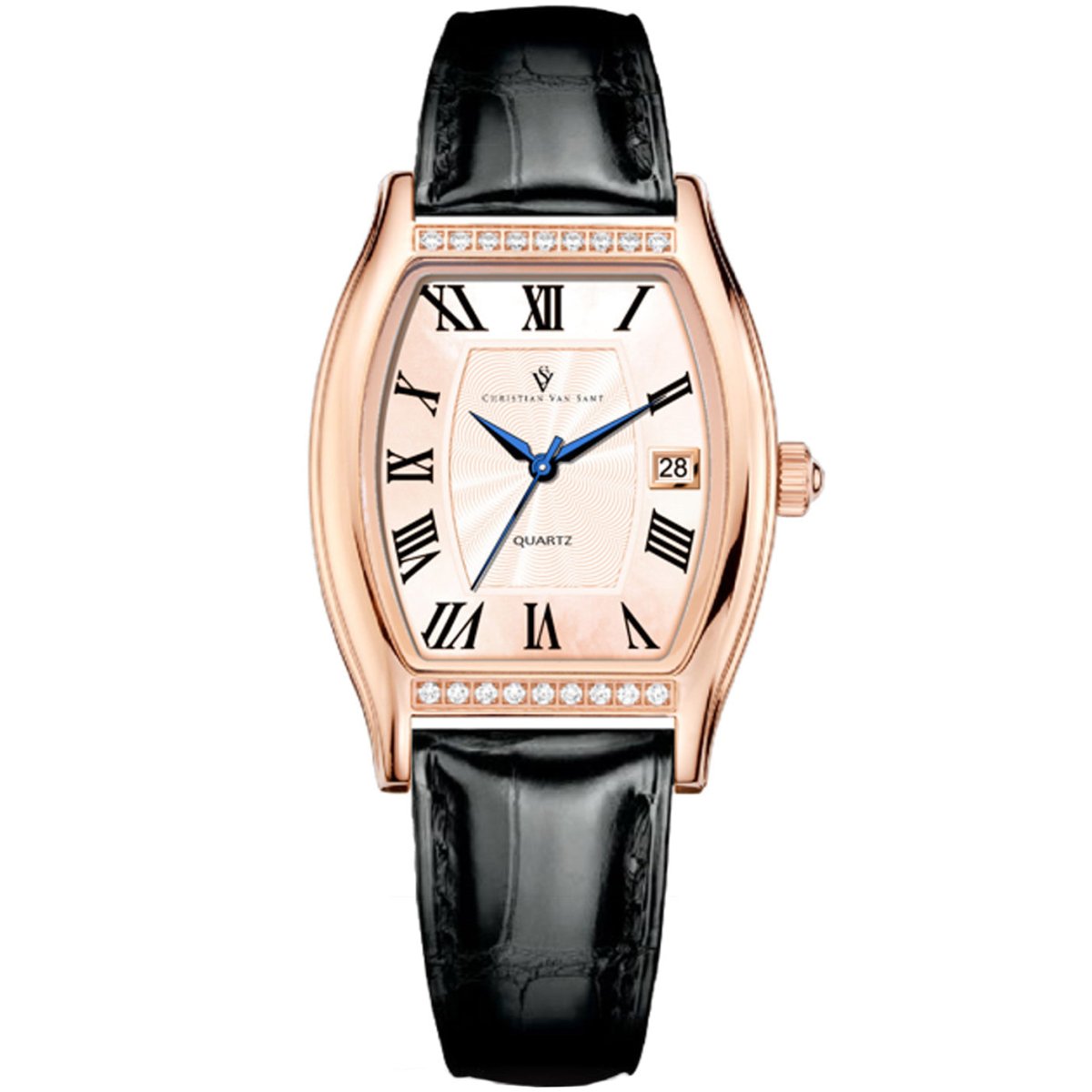 Christian Van Sant Women's Gemma watch with a sleek design, stainless steel band, and elegant face.