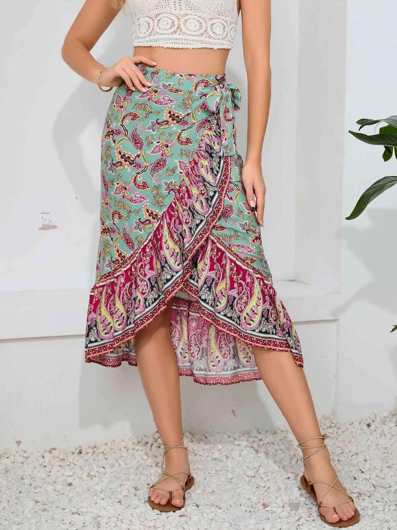 Boho Bliss Midi Skirt - MANDOTOS