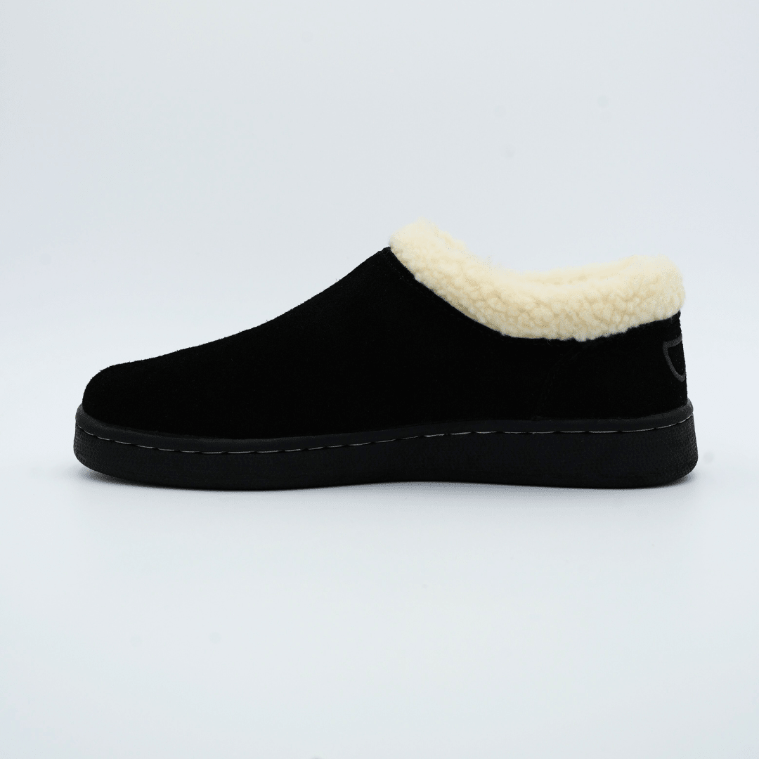 Cozy women's suede slipper from Bread's Ashton Edition featuring soft, plush interior and stylish design for indoor comfort.