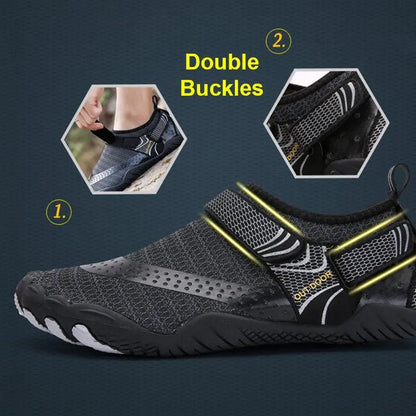 Breathable Double Buckle Unisex Water Shoes - Aqua Shoes Slip-On - MANDOTOS