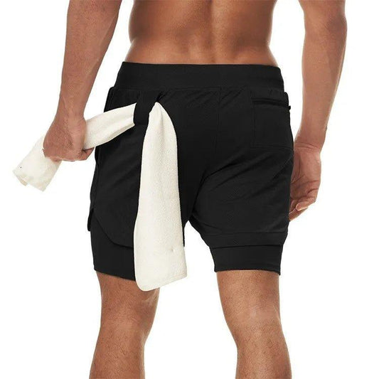 Camo Running Shorts Men Gym Sports Shorts 2 In 1 Quick Dry Workout Training Gym Fitness Jogging Short Pants Summer Men Shorts - MANDOTOS