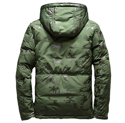 Camouflage Men's Winter Jacket Coat Hooded Casual Slim Down Parka Autumn Camo Windproof Warm Mens Overcoat - MANDOTOS