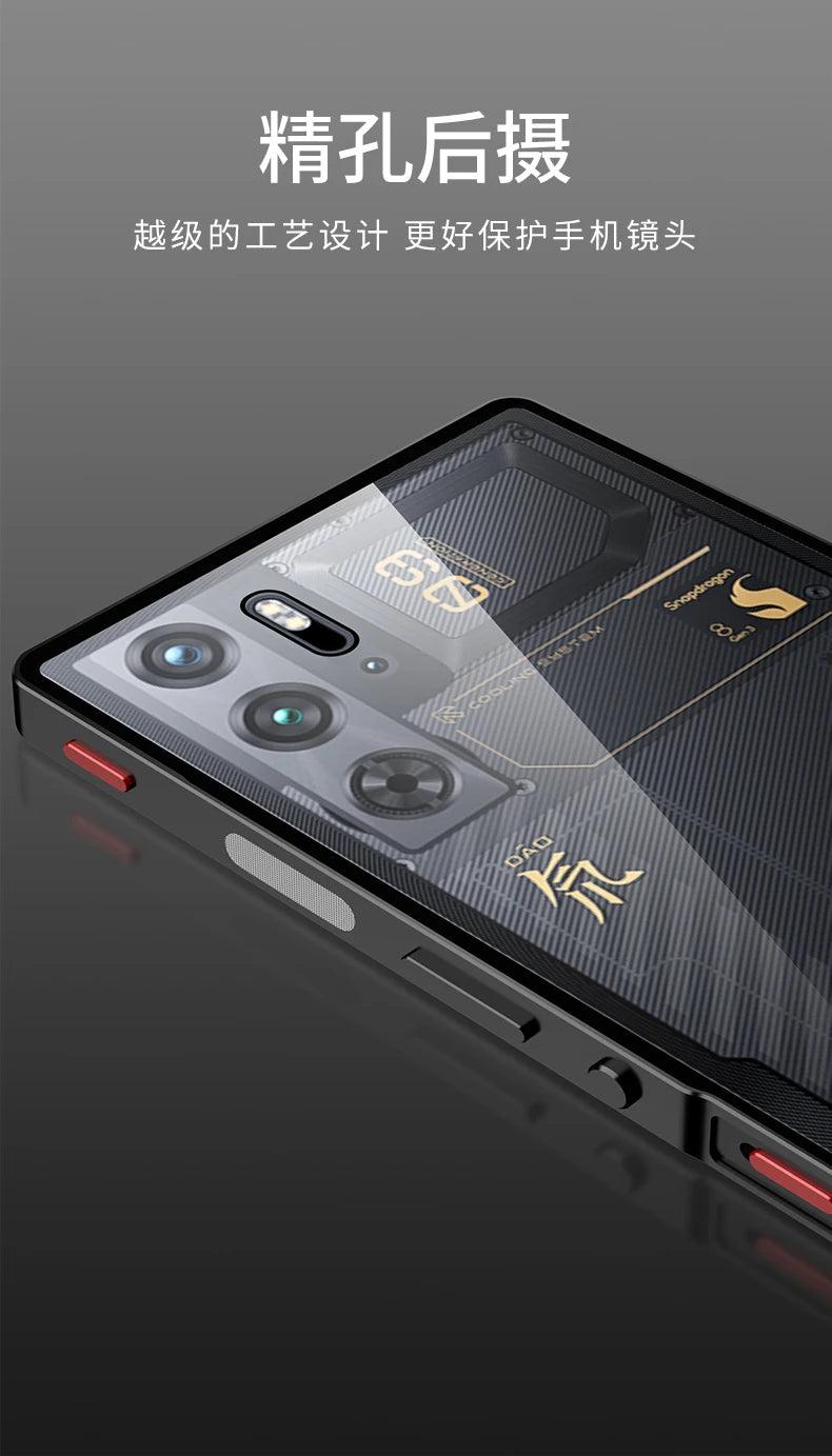 Case For Red Magic 9S Pro Case Transparent Phone Acrylic Back Cover For Nubia RedMagic 9S Pro Plus Aluminium Alloy Metal Frame - MANDOTOS
