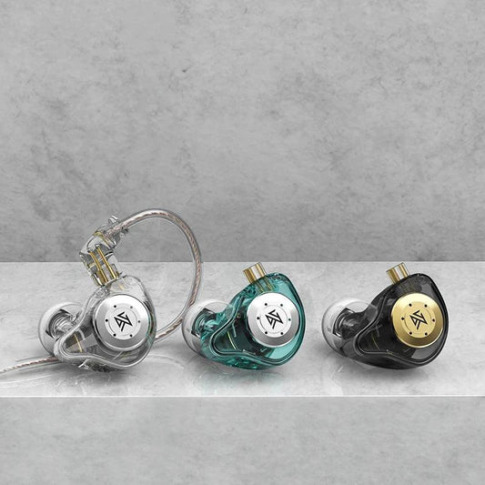 KZ EDX Pro in-ear monitor earphones with wired design, featuring bass, stereo sound, noise cancelling, and in-ear ergonomic fit.