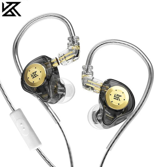 KZ EDX Pro wired in-ear monitor earphones with dynamic drivers, bass stereo sound, noise cancelling, ideal for gaming and music.