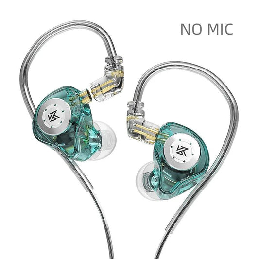 KZ EDX Pro in-ear monitor earphones with dynamic drivers, stereo sound, noise cancelling, wired design, and bass for gaming and music.