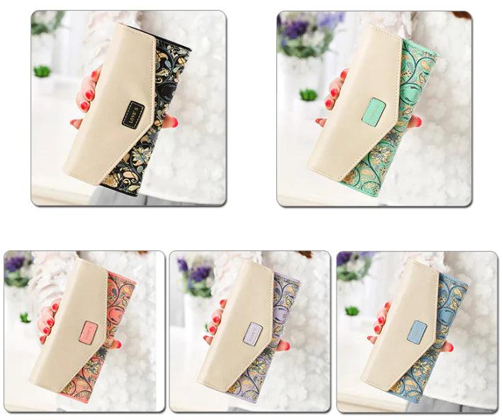 Chic Women's Leather Clutch Wallet & Card Holder - MANDOTOS