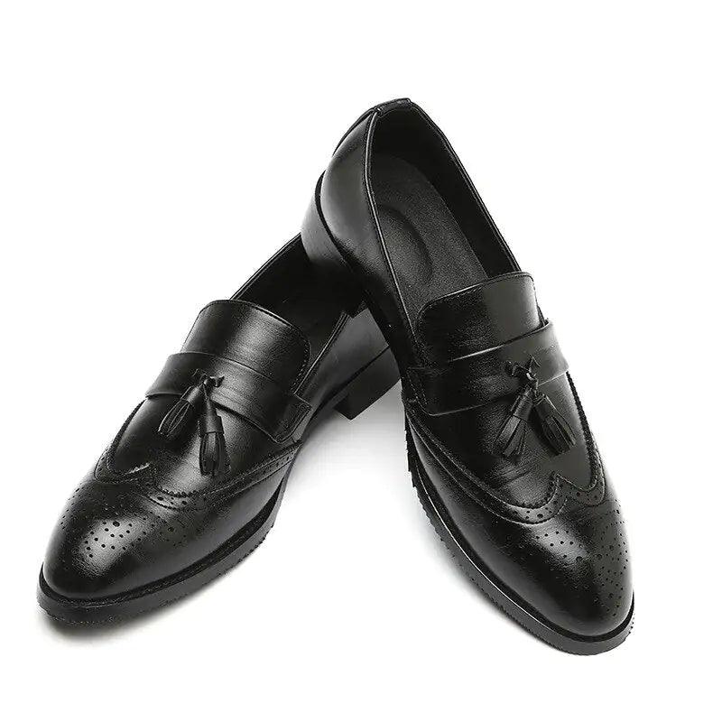 Classic Leather Tassel Loafers - MANDOTOS
