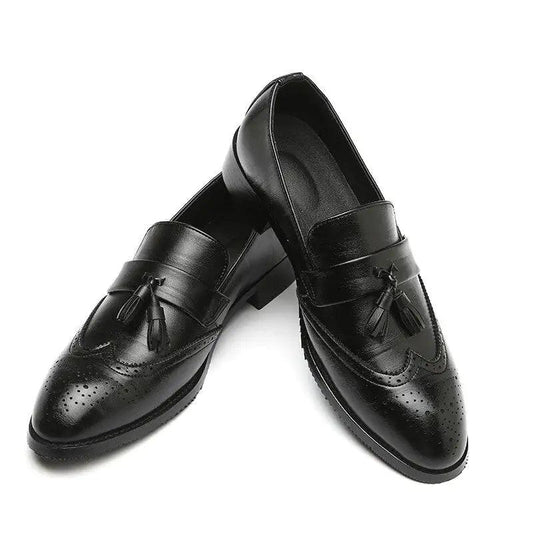 Classic Leather Tassel Loafers - MANDOTOS