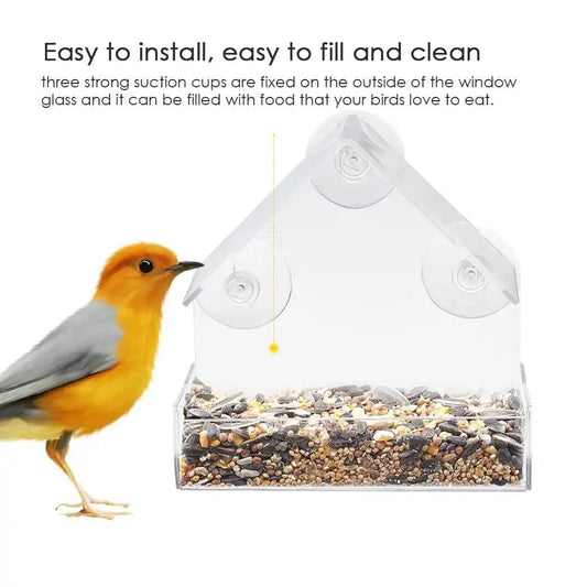 Clear View Suction Bird Feeder - MANDOTOS