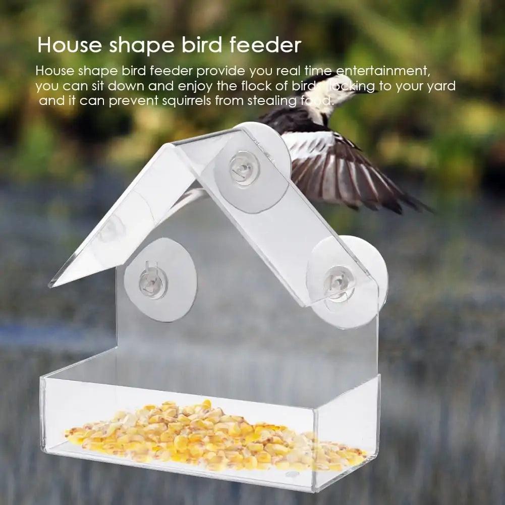 Clear View Suction Bird Feeder - MANDOTOS