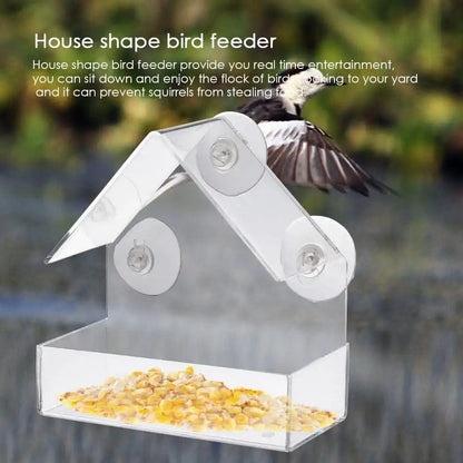 Clear View Suction Bird Feeder - MANDOTOS