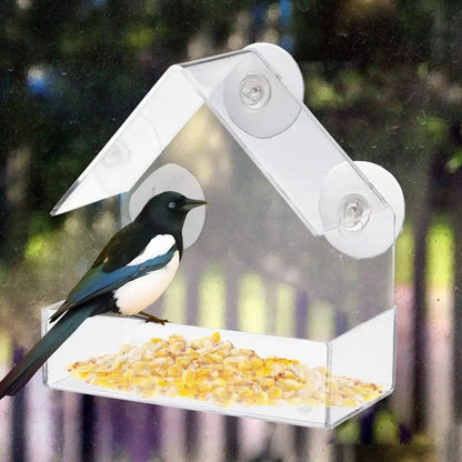 Clear View Suction Bird Feeder - MANDOTOS