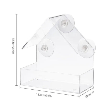 Clear View Suction Bird Feeder - MANDOTOS