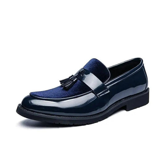 College Inspired Leather Loafers - MANDOTOS