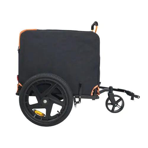 Compact Pet Jogger and Bike Trailer - Orange/Black - MANDOTOS
