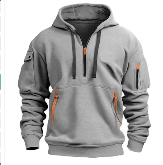 Cotton Dropped Shoulder Hooded Sweatshirt - MANDOTOS