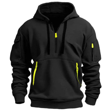 Cotton Dropped Shoulder Hooded Sweatshirt - MANDOTOS