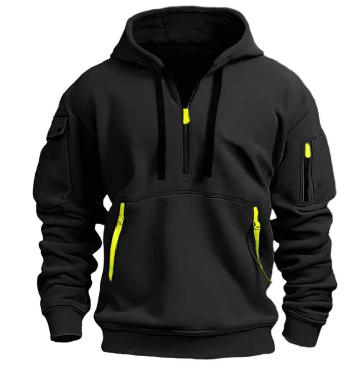 Cotton Dropped Shoulder Hooded Sweatshirt - MANDOTOS