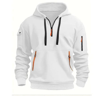 Cotton Dropped Shoulder Hooded Sweatshirt - MANDOTOS