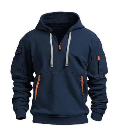 Cotton Dropped Shoulder Hooded Sweatshirt - MANDOTOS
