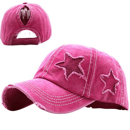 Star Denim Baseball Cap - MANDOTOS