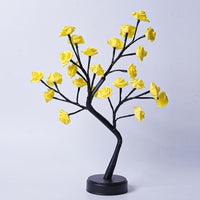 Table Lamp Flower Tree Rose Lamps Fairy Desk Night Lights USB Operated Gifts For Wedding Valentine Christmas Decoration - MANDOTOS