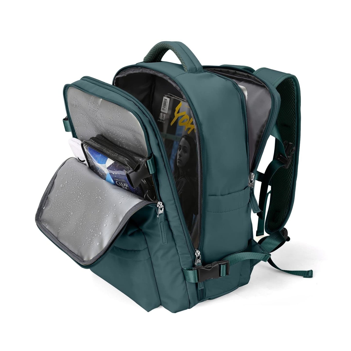 Ancient Energy large capacity travel backpack with multiple compartments, suitable for students and school use.