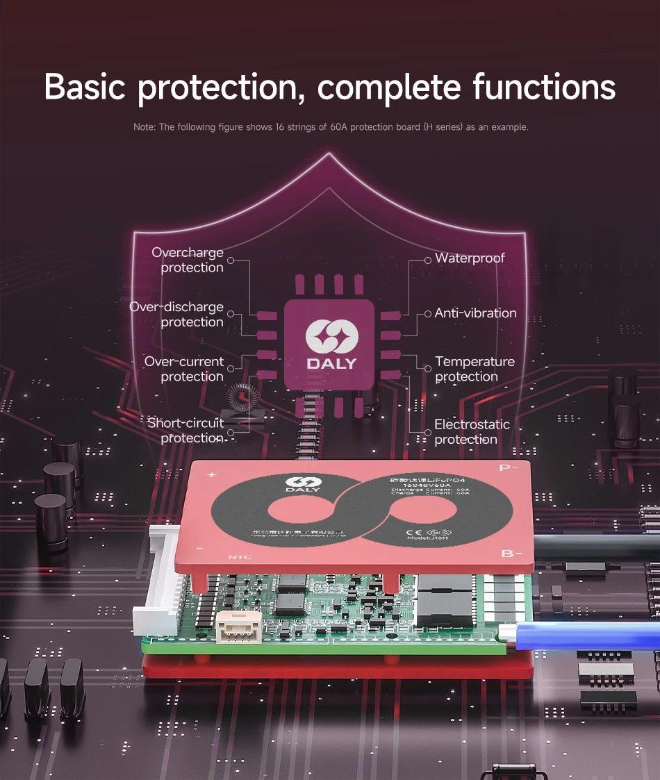 DALY BMS18650 NTC 10S 36V 13S 48V 20A 40A 60A Li-ion Battery with Balance Low High Temperature Cut Off Protection DalyBMS - MANDOTOS