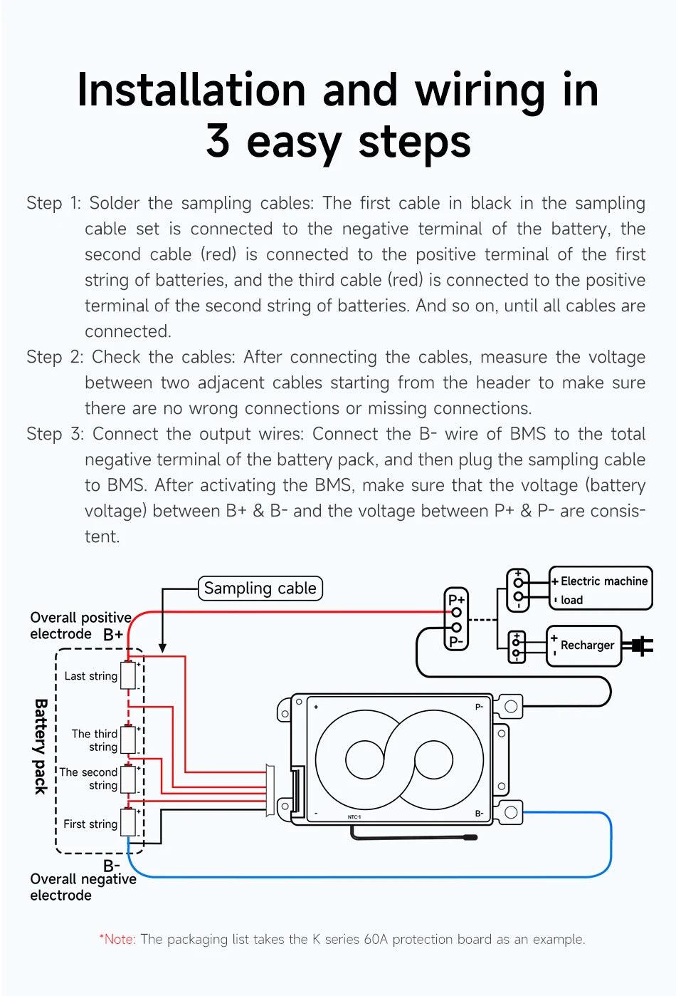 DALY BMS18650 NTC 10S 36V 13S 48V 20A 40A 60A Li-ion Battery with Balance Low High Temperature Cut Off Protection DalyBMS - MANDOTOS
