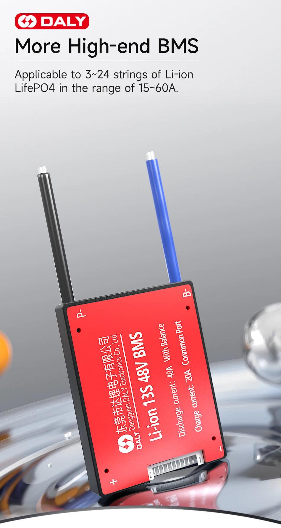 DALYBMS 20A 30A 60A For 4S12V Lifepo4 battery pack Li-ion 7S 24V 10S 36V Protect charge and discharge with passive balancer - MANDOTOS