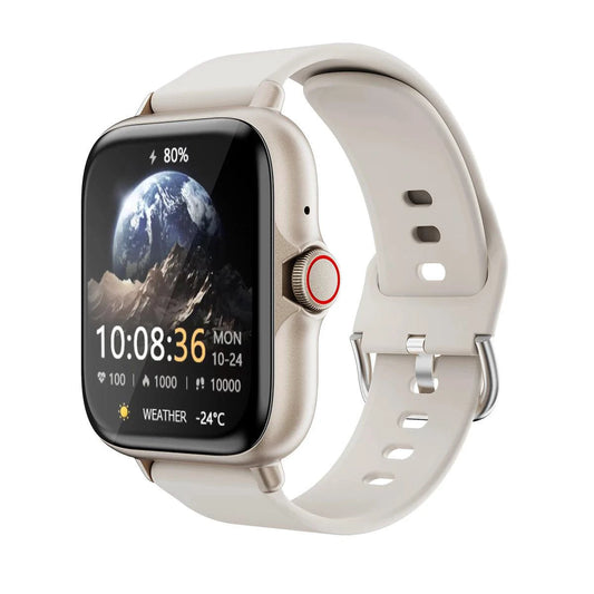 DESERTCAT SmartTech 1.83-inch waterproof smart watch with call and message alerts, sleep monitoring, and sports pedometer for iPhone and Android.
