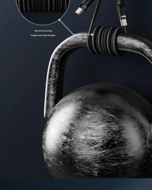 Double-Headed Typec Data Cable Mobile Phone Computer Car Universal Male-to-Male CTOC Flash Charging Cable 2 M Long Fast Charging - MANDOTOS