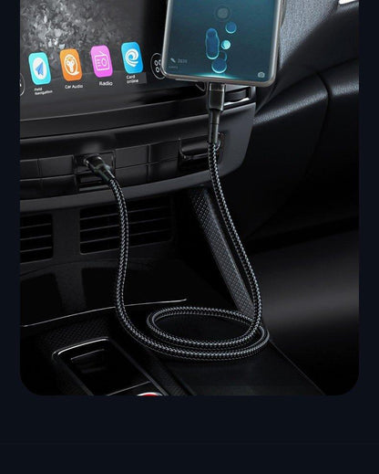 Double-Headed Typec Data Cable Mobile Phone Computer Car Universal Male-to-Male CTOC Flash Charging Cable 2 M Long Fast Charging - MANDOTOS