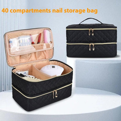 Double-layer Manicure Implement Storage Bag - MANDOTOS