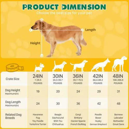 Dual Door Folding Dog Crate with Divider - MANDOTOS