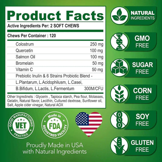 Dual-Pack Anti-Allergy Dog Chews 240 Ct - MANDOTOS