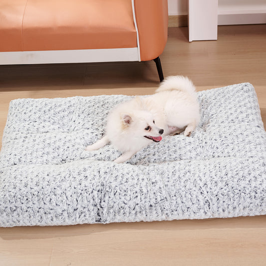 Dog Beds Thickened Rose Velvet Pet Kennel Bed Mat More Cotton Soft Fluffy Washable Dog Bed - MANDOTOS
