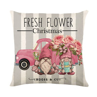 Christmas Decorations Pillow Covers Sofa Square Throw Pillow Cases Stamping Snowflake Waist Cushion Cover Home Bed Decor - MANDOTOS