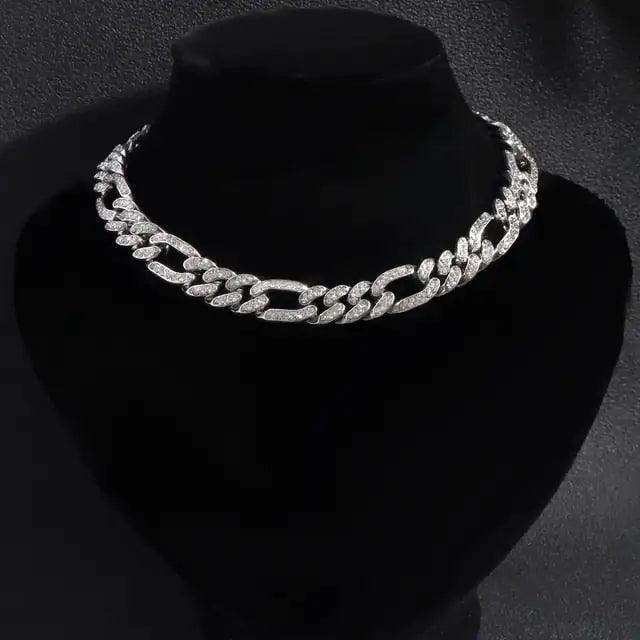 Elegant Cubic Zirconia Cuban Necklace - MANDOTOS