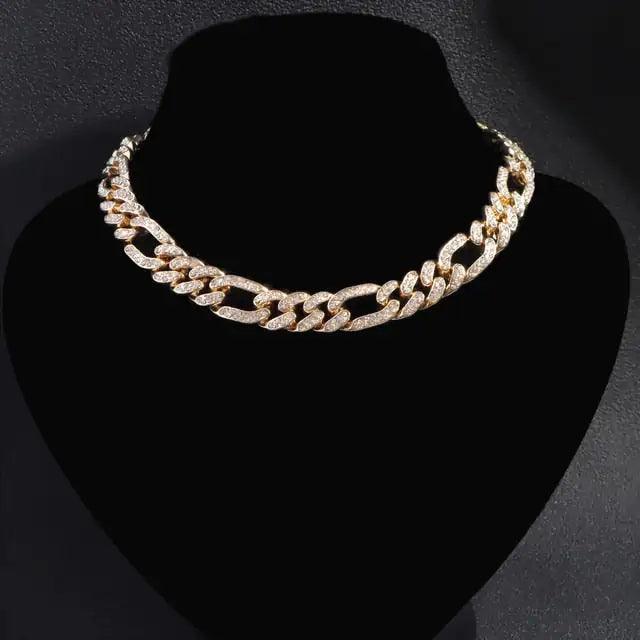 Elegant Cubic Zirconia Cuban Necklace - MANDOTOS