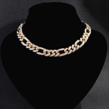Elegant Cubic Zirconia Cuban Necklace - MANDOTOS