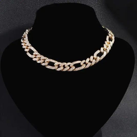 Elegant Cubic Zirconia Cuban Necklace - MANDOTOS