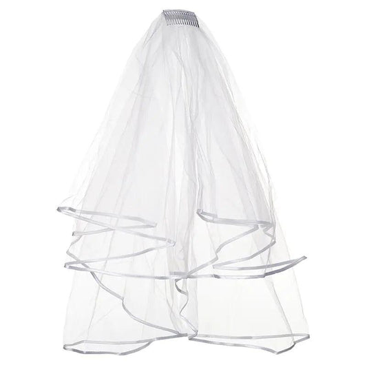 Elegant Lace Bridal Veil with Comb 60x80cm - MANDOTOS