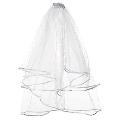 Elegant Lace Bridal Veil with Comb 60x80cm - MANDOTOS