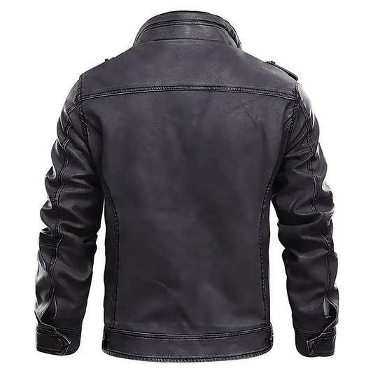 Elegant Premium Leather Jacket - MANDOTOS