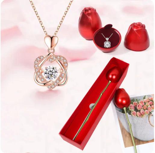 Elegant Rose Gold Heart Necklace - MANDOTOS